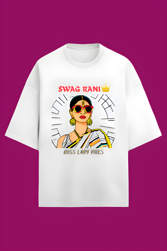 Swag Rani - Boss Lady Oversized T-Shirt for Women