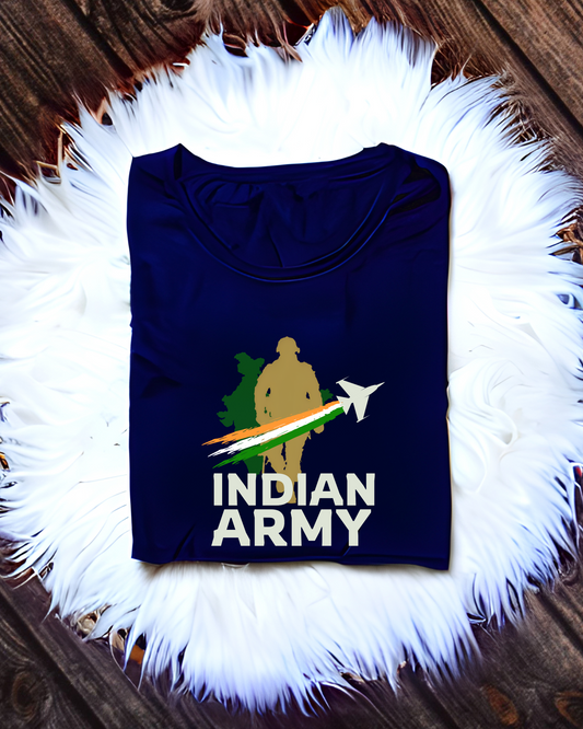 Indian Army Oversized T-Shirt for Men – Patriotic Military Graphic Tee