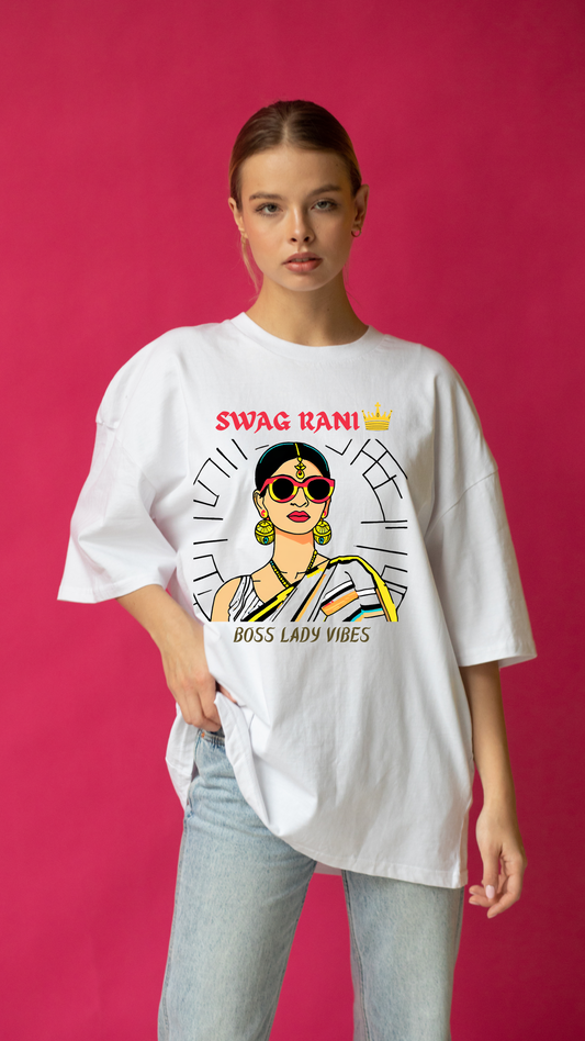 Swag Rani - Boss Lady Oversized T-Shirt for Women